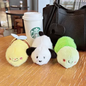 Cute cartoon plush doll keychain bag pendant animal design soft stuffed toy gift main view