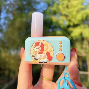 Cute cartoon horse glowing decompression keychain pendant portable stress relief toy gift for students