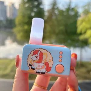 Cute lucky horse light-up stress relief keychain pendant, portable mini toy gift for students.