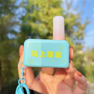 Portable glowing light keychain stress relief toy cute hanging accessory for school bag