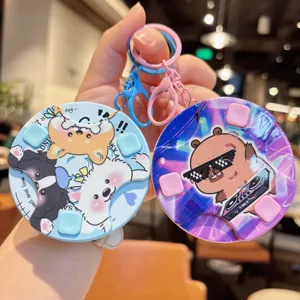 Kreative Mini Tanzspielkonsole Schlüsselanhänger Süß Cartoon Wasserschwein Katze Rucksack Anhänger Neuheit Fidget Spielzeug Spaß Schultasche Hängen Zubehör Geschenk