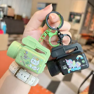 Creative cartoon projector keychain cute animal student stress relief toy detail view