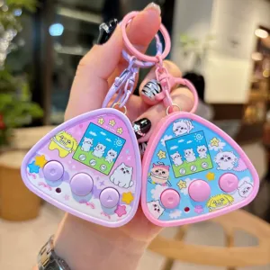Cute virtual pet shape keychain bag pendant cartoon cat design lovely backpack accessory gift