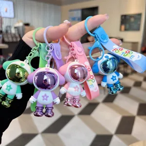 Cute astronaut dog keychain pendant creative bag charm fashion accessories gift item