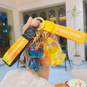 Creative resin jelly unicorn keychain cute car key ring bag charm beautiful gift new