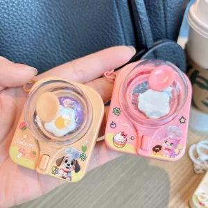 Mini porte-clés créatif DIY machine à œufs jouet de décompression mignon pendentif de sac