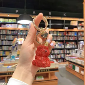 Portachiavi unicorno con strass cristallo scintillante ciondolo borsa regalo auto.