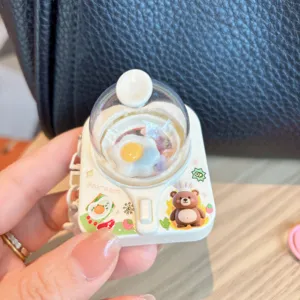 Mini machine à oeuf au plat créative porte-clés jouet de décompression mignon