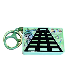 Portachiavi cane cartone animato ritmo musica grazioso ciondolo giocattolo borsa accessorio