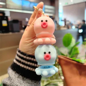 Cute octopus squishy keychain decompression bag charm cute cartoon toy pendant gift accessories