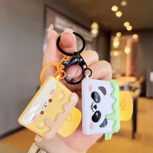 Adorable porte-clés grille-pain capybara et panda kawaii pour sacs de femmes et pendentif.
