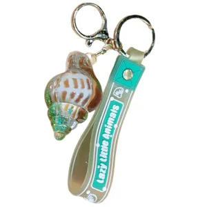 Summer quicksand conch keychain cute bag pendant oil-filled bestie gift accessory main image