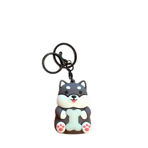 Schattige Shiba Inu oplichtende poppen sleutelhanger, leuke schooltas hanger, cadeau.