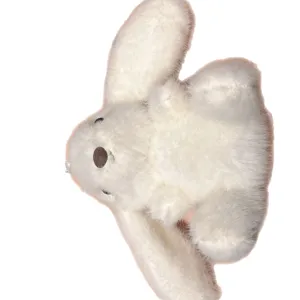 Cute floppy-eared bunny plush toy keychain, soft stuffed rabbit doll bag pendant for kids and girls.