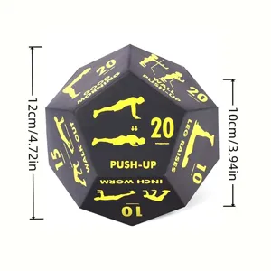 12-seitige Fitness Trainingswuerfel Schaumstoff Workout Wuerfel Krafttraining Heimstudio