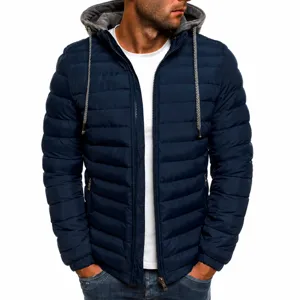 Giubbotto Imbottito con Cappuccio Uomo Invernale Caldo Cappotto Trapuntato