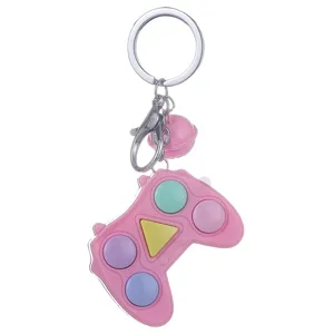 Mini gamepad fidget toy portachiavi, simpatico giocattolo antistress bolle per borse.