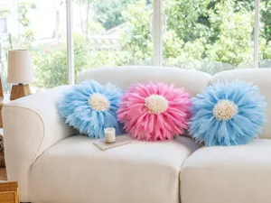 Funda de cojulin flor 3D loto estilo princesa cojin decorativo para sofa sala de estar