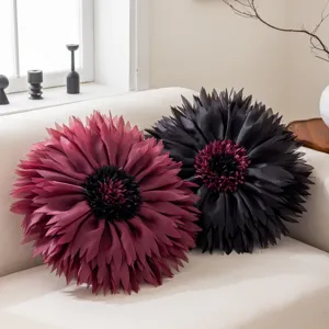 3D Water Lily Flower Pillow Cover Decorative Cushion Case Elegant Living Room Sofa Bed Decor