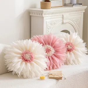 3D Lotus Flower Pillowcase Princess Style Decorative Cushion for Sofa Bedding Home Decor