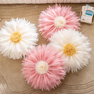 3d flower throw pillow soft plush cushion for sofa bed balcony home decor aesthetic lotus