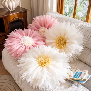 3D lotus flower decorative pillowcase princess style soft sofa cushion for living room