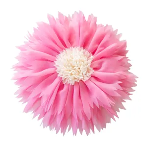 Funda de cojín flor de loto 3D rosa cojín estético para sofá dormitorio decoración