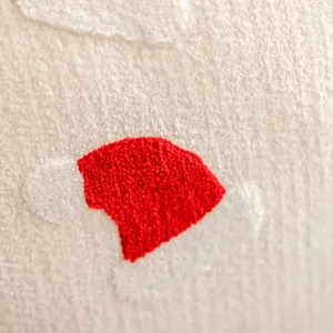 Christmas embroidered plush pillowcase detail, soft decorative cushion cover for sofa.