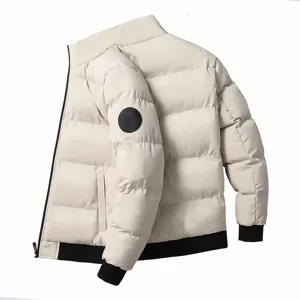 Giacca invernale uomo collo alto imbottita calda cappotto casual puffer imbottito