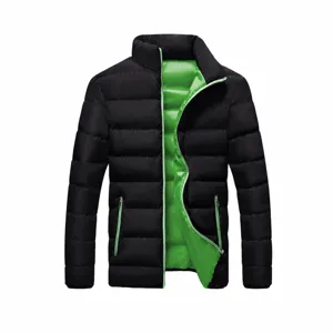 Giacca Imbottita Invernale da Uomo Collo Rialzato Cerniera Lampo Trapuntata Calda per Esterno Casual Puffer Cappotto Top