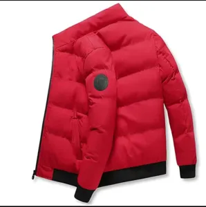 Giacca Imbottita Invernale da Uomo in Poliestere Collo Alto Piumino Ispessito Caldo Abbigliamento Termico Giacche Sportive Casual