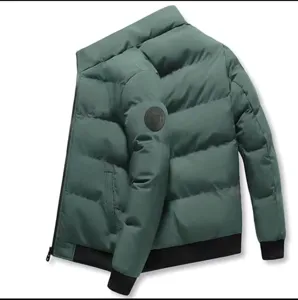 Uomo inverno colletto in piedi giacca imbottita spesso caldo piumino casual moda