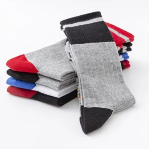 Winter extra long thick men cotton socks casual warm striped high tube crew socks set