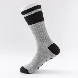 Mens winter long cotton socks oversized large size thermal crew socks for men grey black