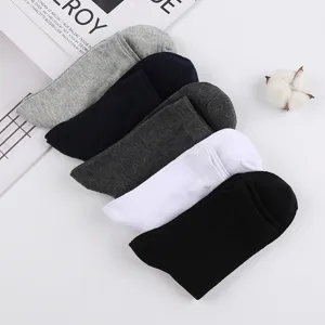 Calzini tinta unita uomo in cotone traspirante casual affari calzini set multi-confezione