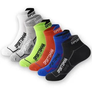 Breathable athletic ankle socks for men, summer running mesh sports socks 6-pack.