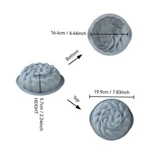 Stampo per torta in silicone grigio teglia da forno dimensioni 19.9cm 16.4cm 5.7cm cucina.