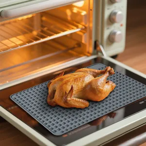 Hitzebeständige Silikon-Backmatte, rutschfester Ofenschutz für die Küchennutzung.