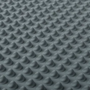 Detailansicht der grauen Hitzebeständigen Silikonmatte mit strukturierten Noppen.