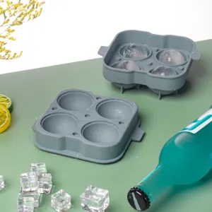 Stampo per ghiaccio in silicone sfera 4 cavita per whisky cocktail bar cucina casa
