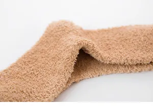 Herren Winter dicke Korallenfleece warme Schlafsocken einfarbig gemütliche Bodensocken