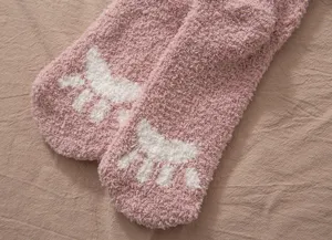 Detailansicht Damen Plüsch Katzenpfote Socken, dicke warme Winter Schlaf Heim Boden Socken.