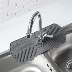 Silikon Wasserhahn Spritzschutz Matte für Küchenspüle Arbeitsplatte Abtropfschale Detail.