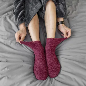 Herren Winter dicke Plüsch Fleece Socken warme kuschelige Schlaf Boden Socken zu Hause