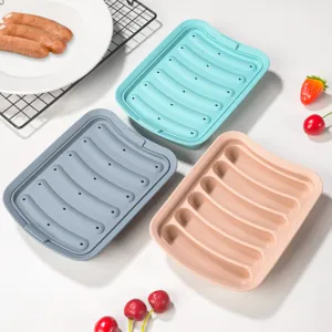 Stampo per salsiccia in silicone resistente alle alte temperature set con coperchio