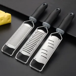 Set di grattugia per formaggio in acciaio inossidabile con impugnatura ergonomica cucina.