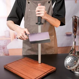 Diamond sharpening rod for kitchen knives, durable handheld sharpening tool for fast home use.