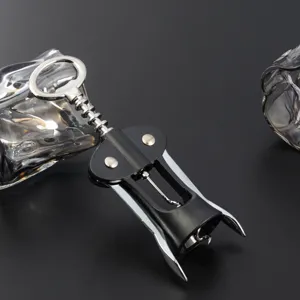 Apribottiglie cavatappi da vino in lega di zinco, gadget da cucina resistente per bottiglie.