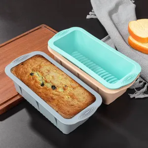 Moule à pain en silicone rectangulaire set de cuisson pour gâteau toast ustensiles.