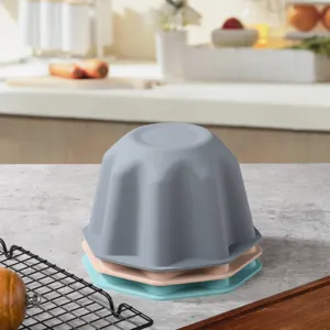 Silikon französische Canelé Kuchenform achteckig Mousse antihaftbeschichtet Backwerkzeug